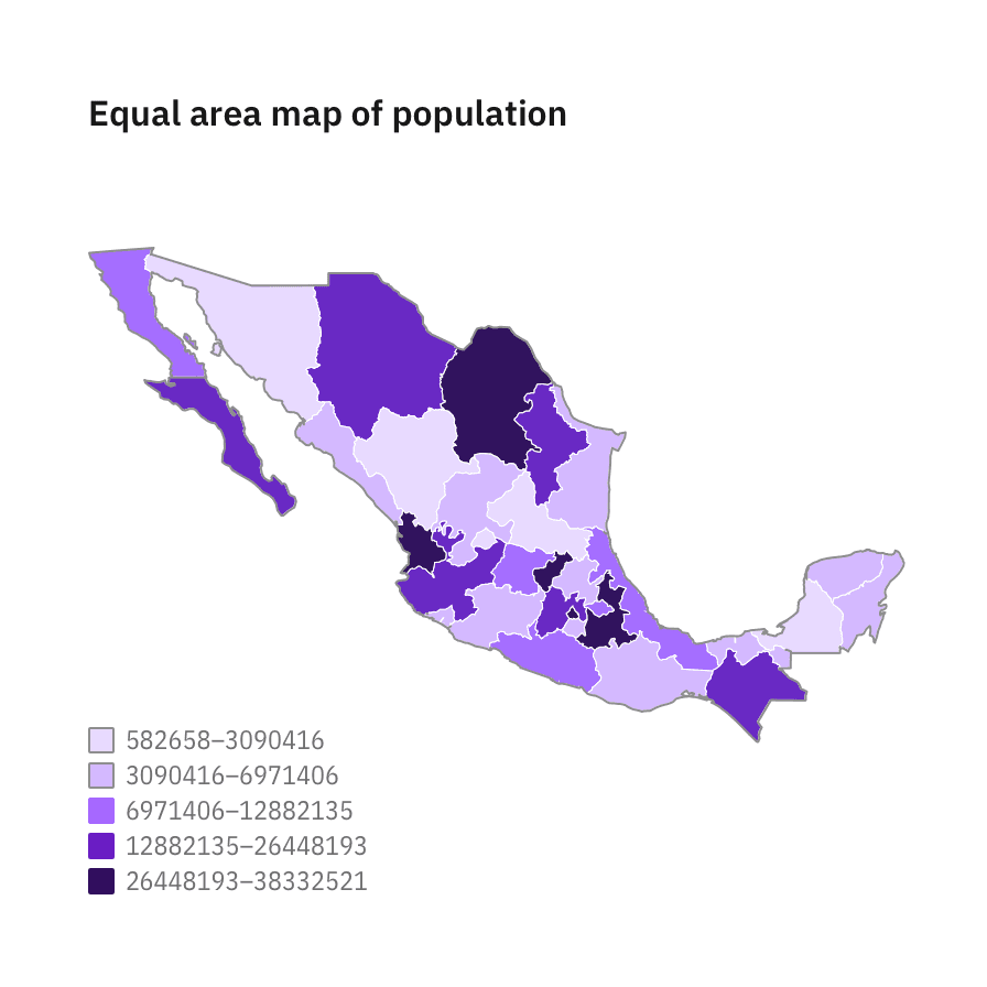 Equal area map